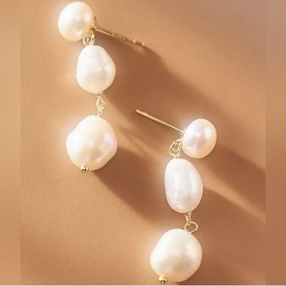 Anthropologie Jewelry - Anthropologie Baroque Pearl Earrings